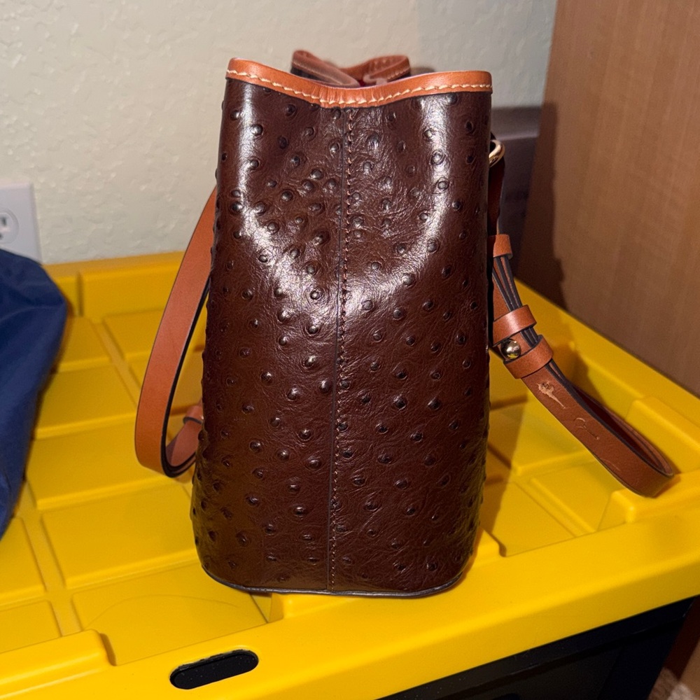 Dooney & Bourke Briana Ostrich Shoulder Bag - Picture 4 of 16